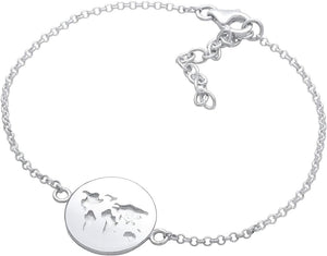 Reise Armband mit Weltkugel Anhänger  ✈ Reiseschmuck von Elli