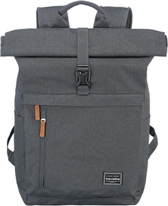 Roll-Top Laptop Rucksack von travelite - Für Herren, Damen bis 15,6" Geräte (Anthrazit)