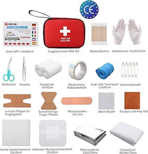 Erste Hilfe Set Reise - Mini Reiseapotheke 90 Teilig - Notfalltasche für Reisen von HONYAO