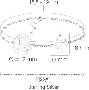 Reise Armband mit Flugzeug und Weltkugel Anhänger  ✈ Reiseschmuck von Sofia Milani