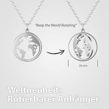 Reise Halskette drehende Weltkugel Globus ✈ Reiseschmuck von BONNYBIRD