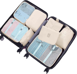 Packtaschen Koffer Organizer Set - Packwürfel für Reisen 8-teilig von Muri