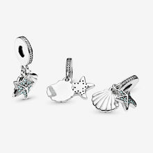 Reise Charm Anhänger ✈ Reiseschmuck Seestern Muschel von Pandora