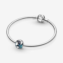 Reise Charm Clip ✈ Reiseschmuck blauer Globus von Pandora