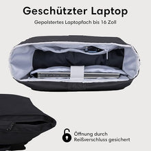 Rolltop Rucksack mit Schuhfach - Wasserabweisend von Johnny Urban Black