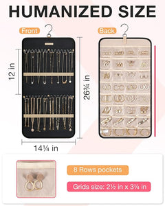 BAGSMART Reise Schmuck Organizer doppelseitig - Größe M zum aufhängen