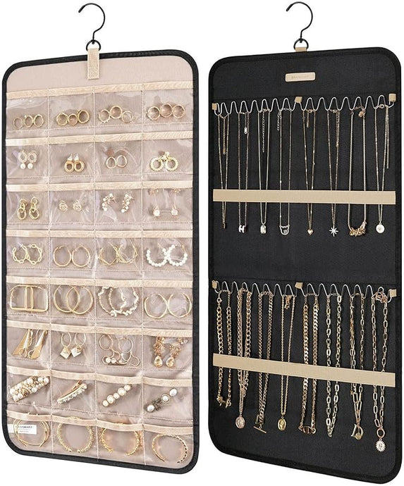 BAGSMART Reise Schmuck Organizer doppelseitig - Größe M zum aufhängen