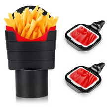 Auto Gadget Pommes Halter - Dip- und Saucenhalter Halter für das Auto Set