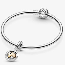 Reise Charm Anhänger ✈ Reiseschmuck Drehende Welt Gold von Pandora