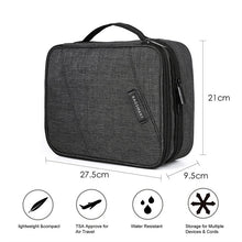 BAGSMART Universal Elektronik Organizer Tasche - Zweilagig - Wasserabweisend